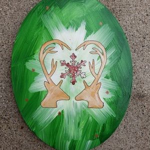 'Oh, Deer' Handcrafted Acrylic Painting